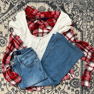 High waist flare jeans